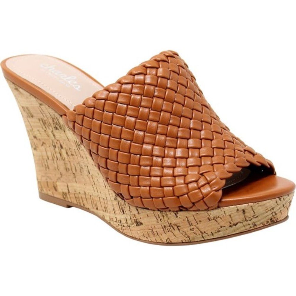 Charles by Charles David Lolli Wedge Sandals Woven Slip On Platforms Size 9 NEW